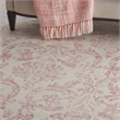 Nourison Jubilant 8' x round Ivory/Pink Vintage Indoor Rug Polypropylene