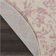 Nourison Jubilant 8' x round Ivory/Pink Vintage Indoor Rug Polypropylene