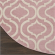 Nourison Jubilant 8' x round Pink Contemporary Indoor Rug Polypropylene