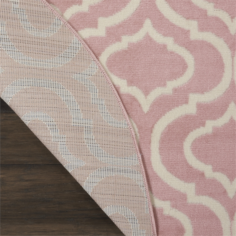 Nourison Jubilant 8' x round Pink Contemporary Indoor Rug Polypropylene