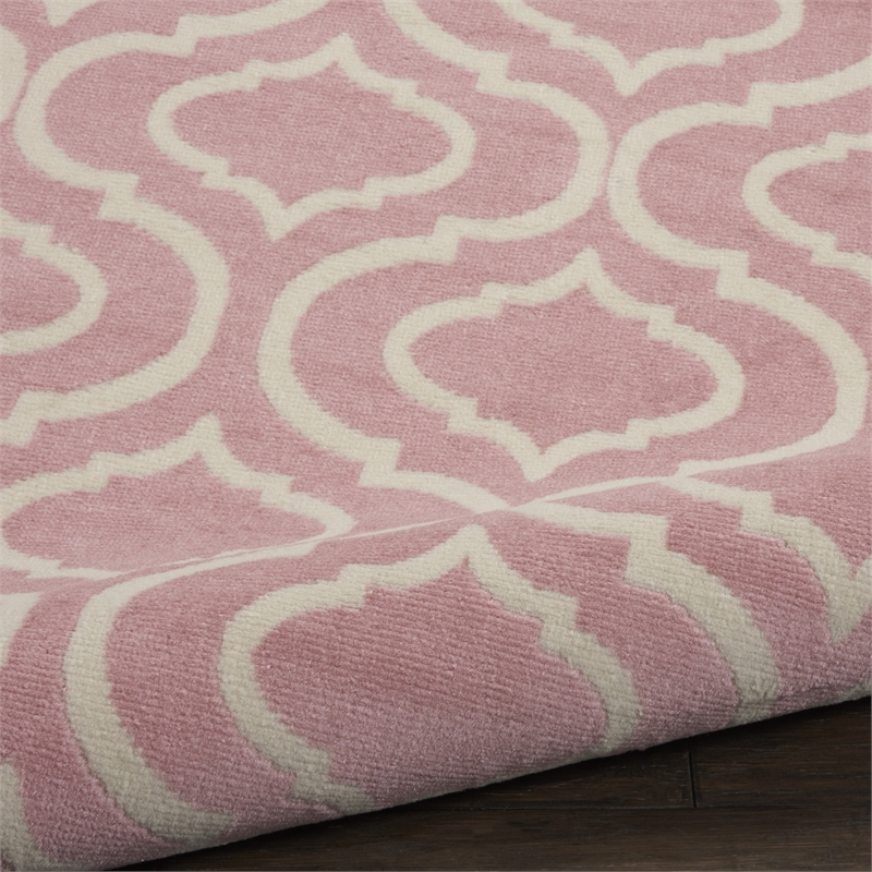 Nourison Jubilant 8' x round Pink Contemporary Indoor Rug Polypropylene