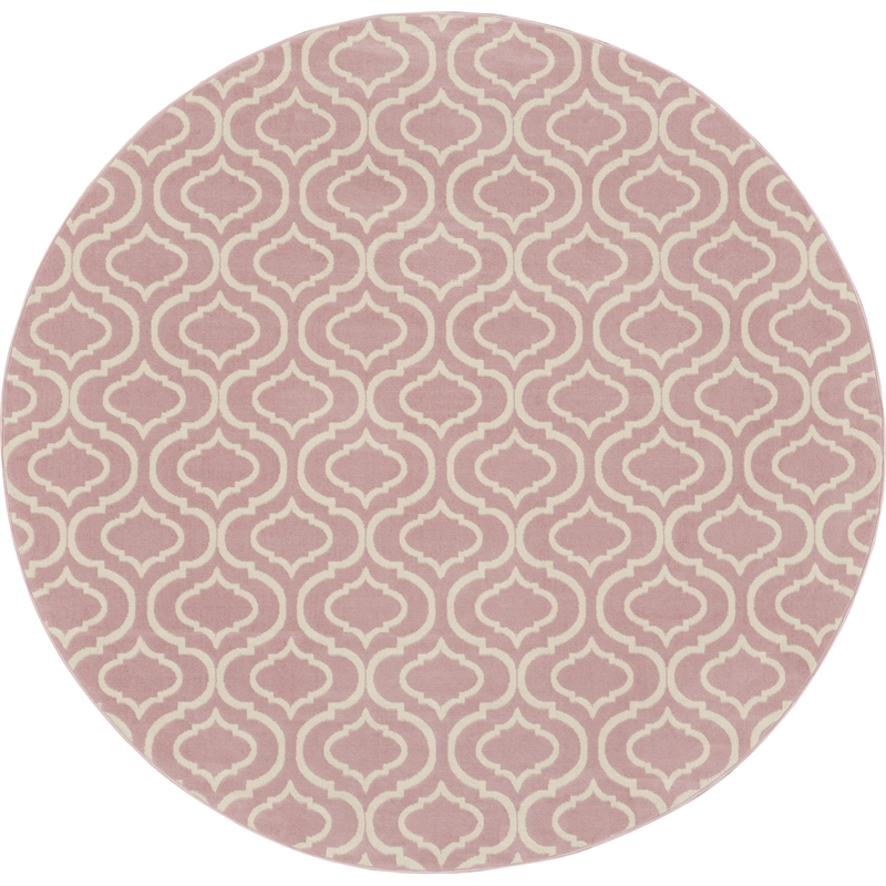 Nourison Jubilant 8' x round Pink Contemporary Indoor Rug Polypropylene