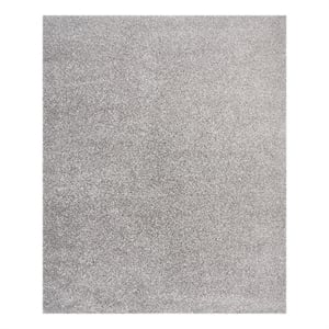 Nourison Malibu Shag 7'10&quot x 9'10&quot Silver Grey Shag Indoor Rug Polypropylene
