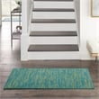 Nourison Essentials 2' x 4' Blue Green Fabric Outdoor Area Rug (2' x 4')