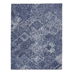 Nourison Linked 8' x 10'6&quot Denim Painterly Indoor Rug