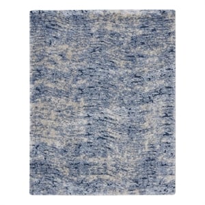 Nourison Luxurious Shag 6'7&quot x 9'2&quot Light Blue Modern & Contemporary Indoor Rug