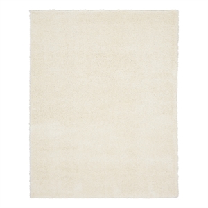 Nourison Luxurious Shag 7'10&quot x 9'10&quot Ivory Modern & Contemporary Indoor Rug