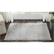 Nourison Malibu Shag 3' x 5' Silver Grey Shag Indoor Rug