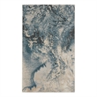 Nourison Maxell 3' x 5' Ivory/Teal Modern Indoor Rug Polyester