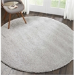 Nourison Malibu Shag 4' x ROUND Silver Grey Shag Indoor Rug
