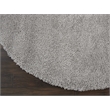 Nourison Malibu Shag 4' x ROUND Silver Grey Shag Indoor Rug