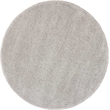 Nourison Malibu Shag 4' x ROUND Silver Grey Shag Indoor Rug