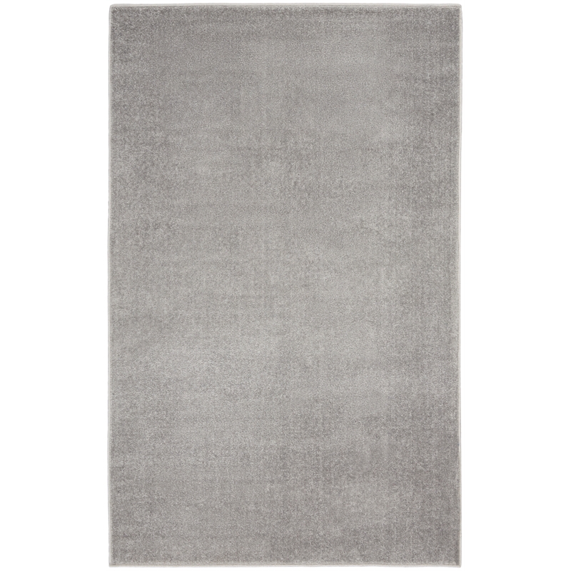 Nourison Essentials 3' x 5' Silver Gray Fabric Outdoor Area Rug (3' x 5')