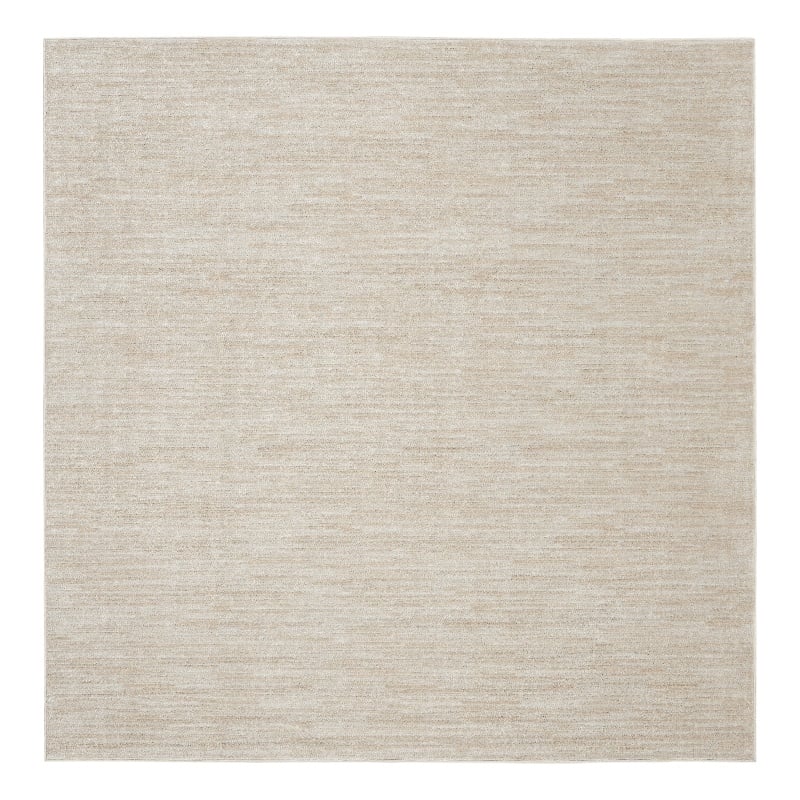 Nourison Essentials 7' x Square Ivory Beige Fabric Outdoor Area Rug (7' Square)