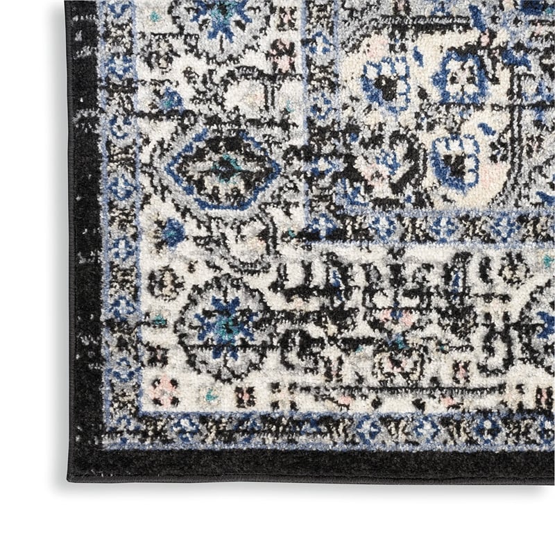 Nourison Passion 2' x 3' Black Ivory Fabric Vintage Area Rug (2' x 3')