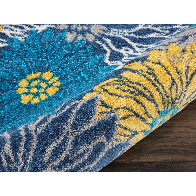 Nourison Passion 2' x 3' Blue Fabric Contemporary Area Rug (2' x 3')