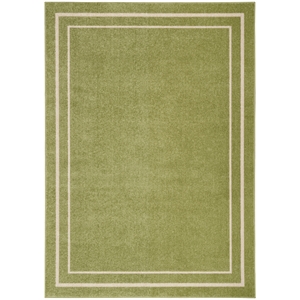 Nourison Essentials 4' x 6' Green Ivory Fabric Contemporary Area Rug (4' x 6')