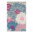 Nourison Passion 2' x 3' Pink and Gray Fabric Contemporary Area Rug (2' x 3')