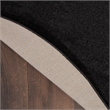 Nourison Essentials 6' x Round Black Fabric Outdoor Area Rug (6' Round)