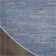 Nourison Essentials 6' x Round Blue Gray Fabric Outdoor Area Rug (6' Round)