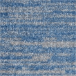Nourison Essentials 6' x Round Blue Gray Fabric Outdoor Area Rug (6' Round)