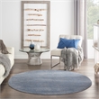 Nourison Essentials 6' x Round Blue Gray Fabric Outdoor Area Rug (6' Round)