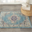 Nourison Passion 2' x 3' Light Blue Fabric Bohemian Area Rug (2' x 3')