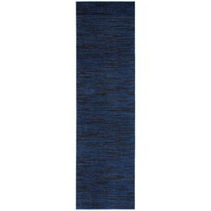 Nourison Essentials 2'2&quot x 7'6&quot Midnight Blue Outdoor Indoor/Outdoor Rug