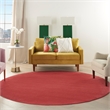 Nourison Essentials 8' x Round Brick Red Fabric Outdoor Area Rug (8' Round)