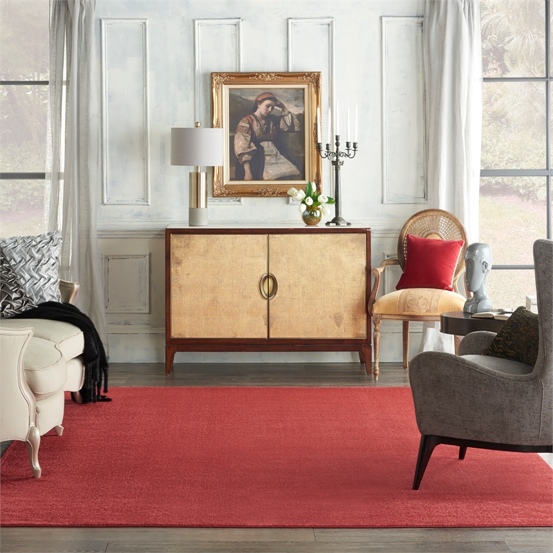 Nourison Essentials 7' x 10' Brick Red Outdoor Indoor/Outdoor Rug