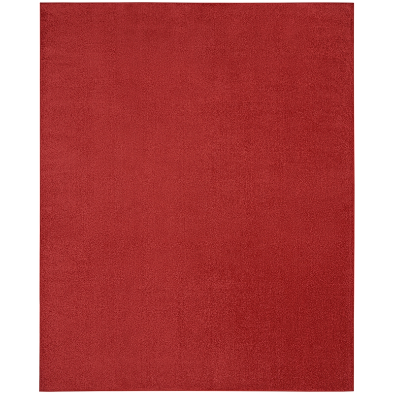 Nourison Essentials 7' x 10' Brick Red Outdoor Indoor/Outdoor Rug