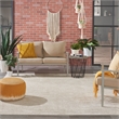 Nourison Essentials 7' x 10' Ivory Beige Fabric Indoor/Outdoor Rug