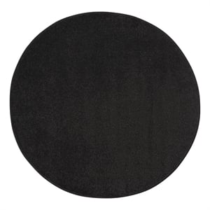 Nourison Essentials 4' x Round Black Fabric Outdoor Area Rug (4' Round)