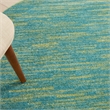 Nourison Essentials 4' x Round Blue Green Fabric Outdoor Area Rug (4' Round)