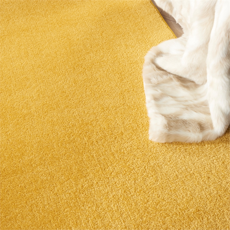 Nourison Essentials 7' x Square Yellow Fabric Outdoor Area Rug (7' Square)