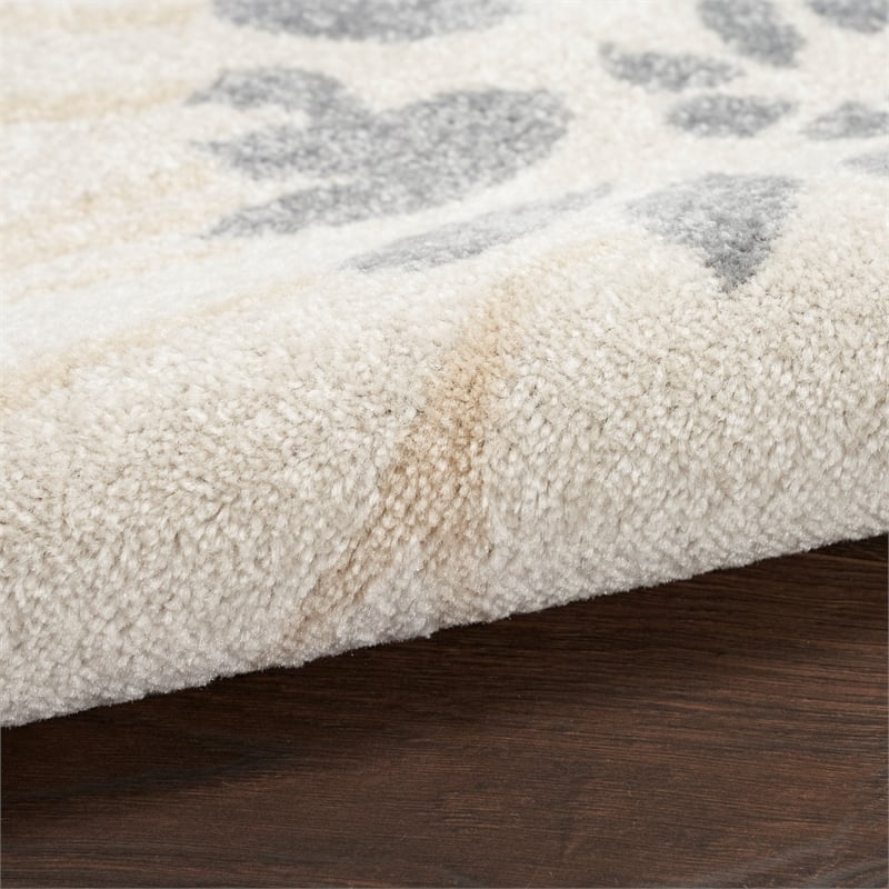 Nourison Passion 2' x 3' Ivory Gray Blue Fabric Contemporary Area Rug (2' x 3')