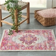 Nourison Passion 2' x 3' Pink and White Fabric Bohemian Area Rug (2' x 3')