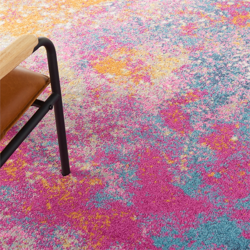 Nourison Passion 6' Runner Multicolor Fabric Modern Area Rug (6' Runner)