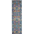 Nourison Passion 8' Runner Denim Fabric Bohemian Area Rug (8' Runner)