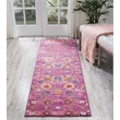 Nourison Passion 8' Runner Pink Fabric Bohemian Area Rug (8' Runner)