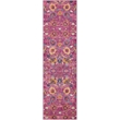 Nourison Passion 8' Runner Pink Fabric Bohemian Area Rug (8' Runner)