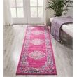 Nourison Passion 8' Runner Pink Fabric Bohemian Area Rug (8' Runner)
