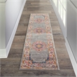 Nourison Passion 8' Runner Gray Fabric Bohemian Area Rug (8' Runner)