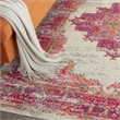 Nourison Passion 4' x 6' Pink and White Fabric Bohemian Area Rug (4' x 6')