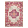 Nourison Passion 4' x 6' Pink and White Fabric Bohemian Area Rug (4' x 6')