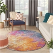 Nourison Passion 5' x 8' Oval Multicolor Fabric Modern Area Rug (8' Oval)