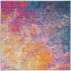 Nourison Passion 5' x Square Multicolor Fabric Modern Area Rug (5' Square)