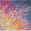 Nourison Passion 5' x Square Multicolor Fabric Modern Area Rug (5' Square)