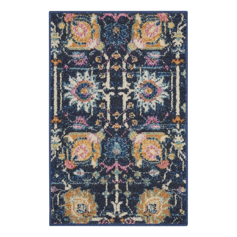 Nourison Passion 2' x 3' Navy Fabric Bohemian Area Rug (2' x 3')