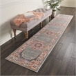 Nourison Passion 10' Runner Gray Fabric Bohemian Area Rug (10' Runner)